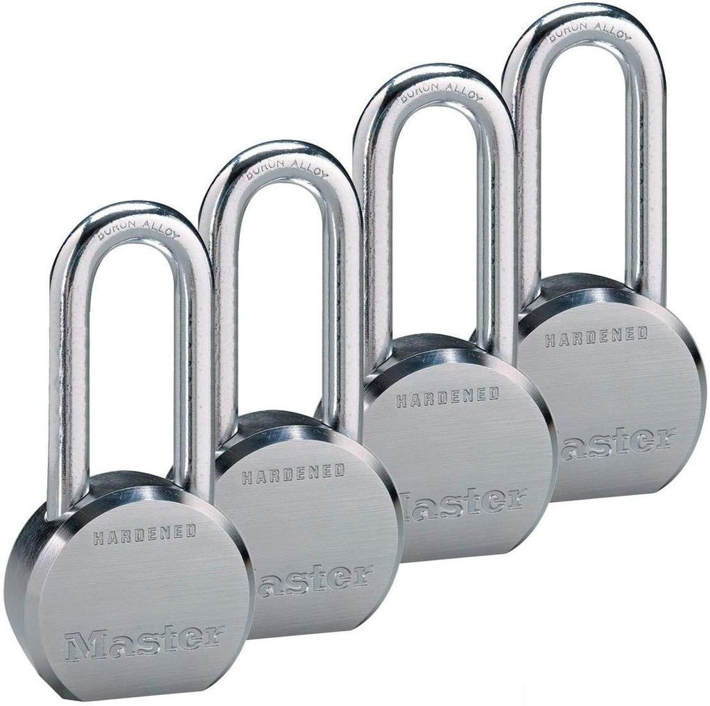 Master Lock - (4) High Security Pro Series Keyed Alike Padlocks w/8 Keys, 6230NKALH-4 w/BumpStop Technology