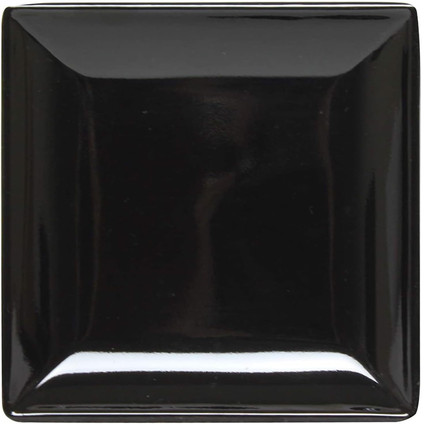 TrueCraftware- 12' x 12' Square Plate Classic Black Dinnerware Melamine Set of 12- Dishwasher Safe Reusable Dinner Plates Durable Lightweight Dinnerware for Dinner Dishes