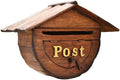 Post Box Wall-Mounted Mailbox Wooden Creative Outdoor Home Mailbox Utility Box Villa Door Box Mailbox