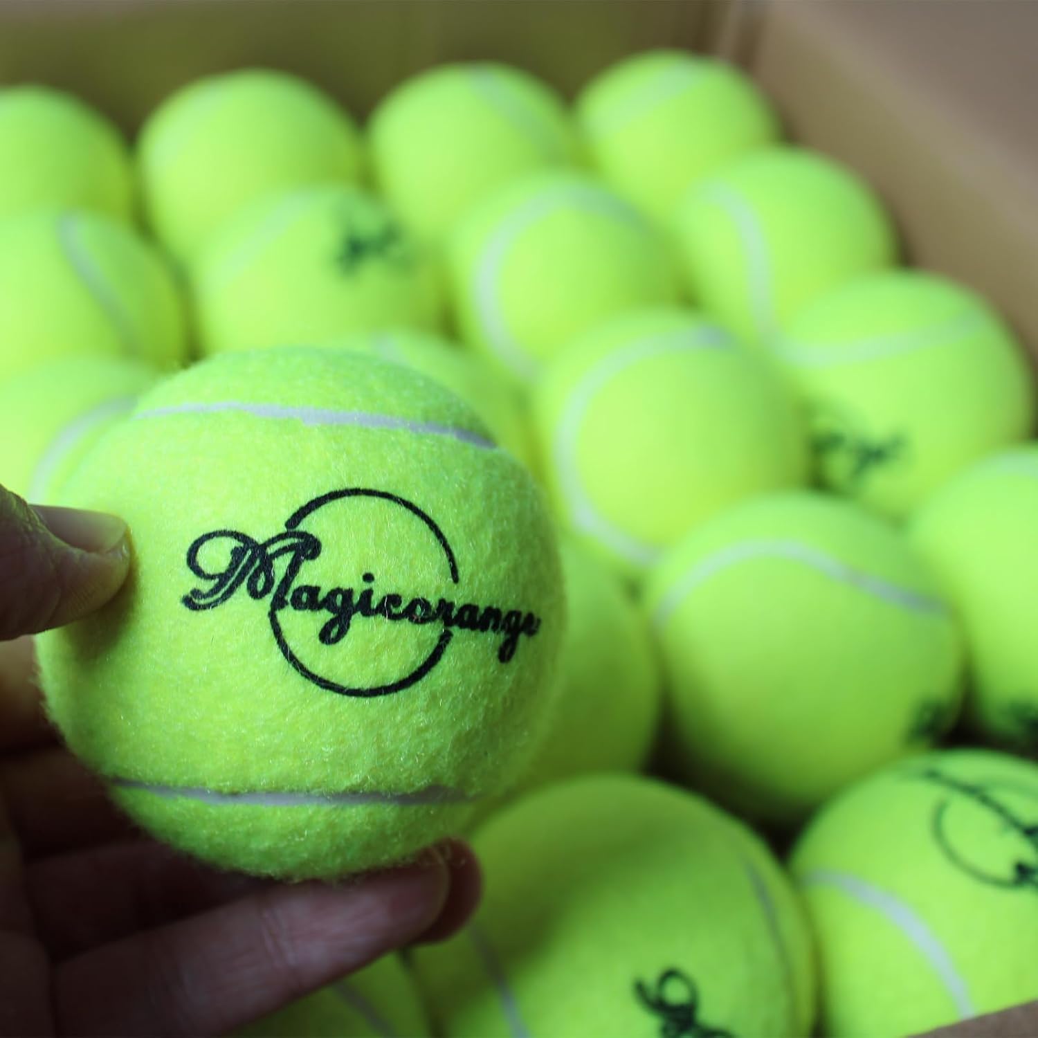Magicorange Tennis Balls, Advanced Training Tennis Balls Practice Balls, Pet Dog Playing Balls, Come with Mesh Bag for Easy Transport, Good for Beginner Training Ball