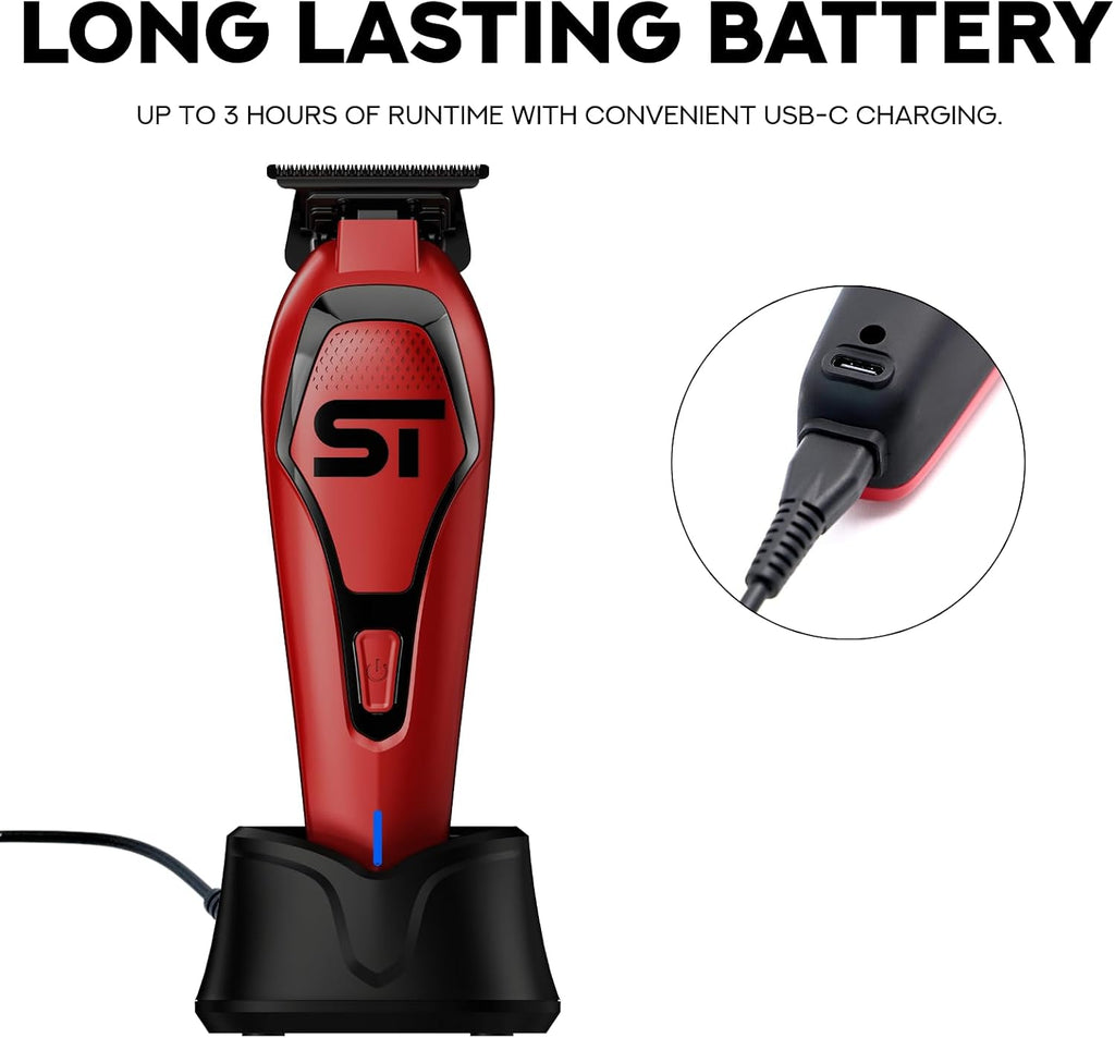 Supreme Trimmer Darkstar 72 Trimmer ST700 with Magnetic Vector Motor | 180 Min Run Time, 9000 RPM Barber Hair Trimmer | Low Noise, Professional Beard Trimmer DLC Blades