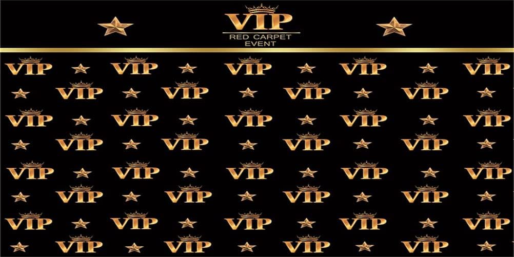 AOFOTO 20x10ft VIP Backdrop Red Carpet Party Decorations Photography Backdrops Black Gold Movie Theme VIP Star Stage Background Celebrity Prom Film Premiere Award Ceremony Birthday Photo Studio Props