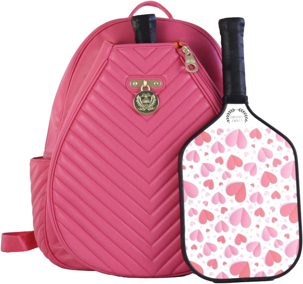 Court Couture Monaco Chevron Peony Tennis/Pickleball Backpack