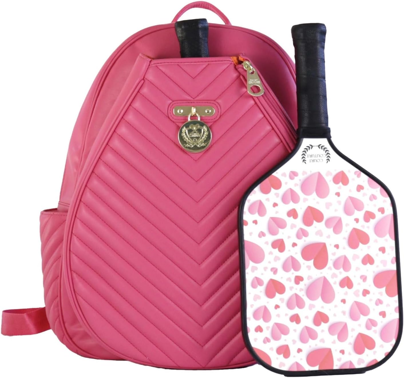 Court Couture Monaco Chevron Peony Tennis/Pickleball Backpack