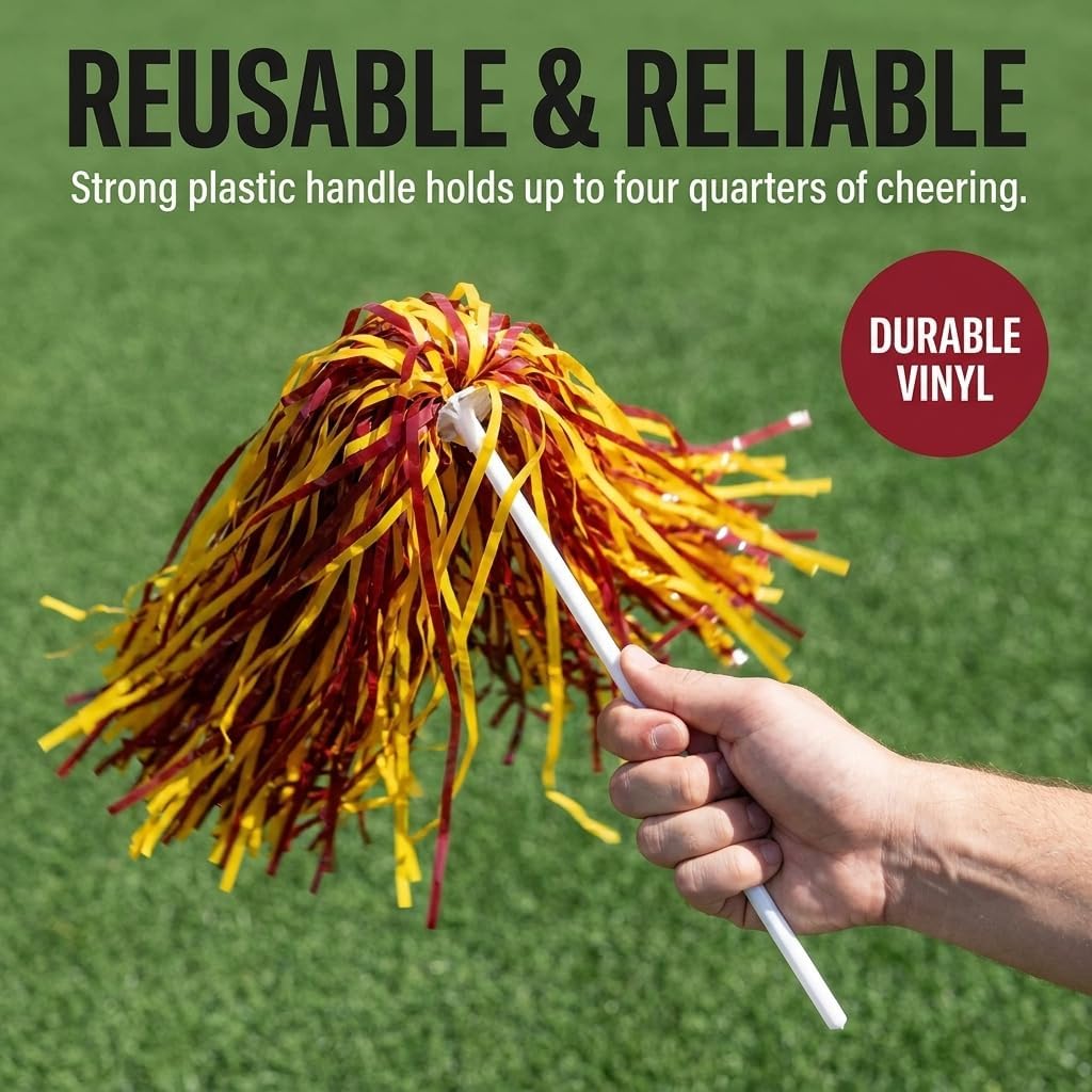 Anderson's Premium Two-Color School Spirit Shakers, Cheerleader Pom Poms, Sports Fan, Football, Basketball, Homecoming, Squad, Team, Party, Dance Club, Performance, Celebrations