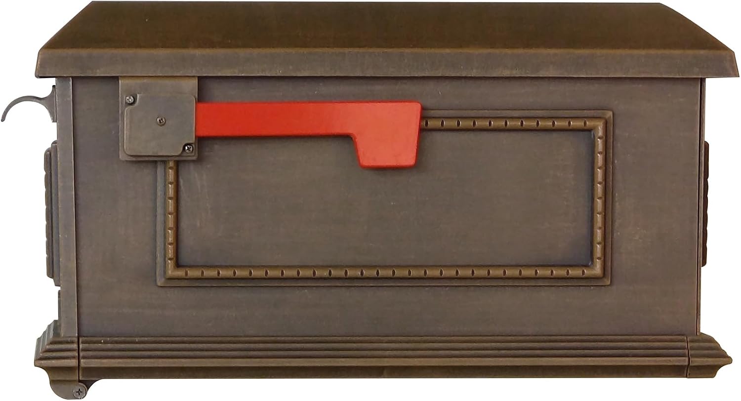 Special Lite Traditional Curbside Mailbox - Copper Aluminum Mailbox for Post Mount - SCT-1010-CP