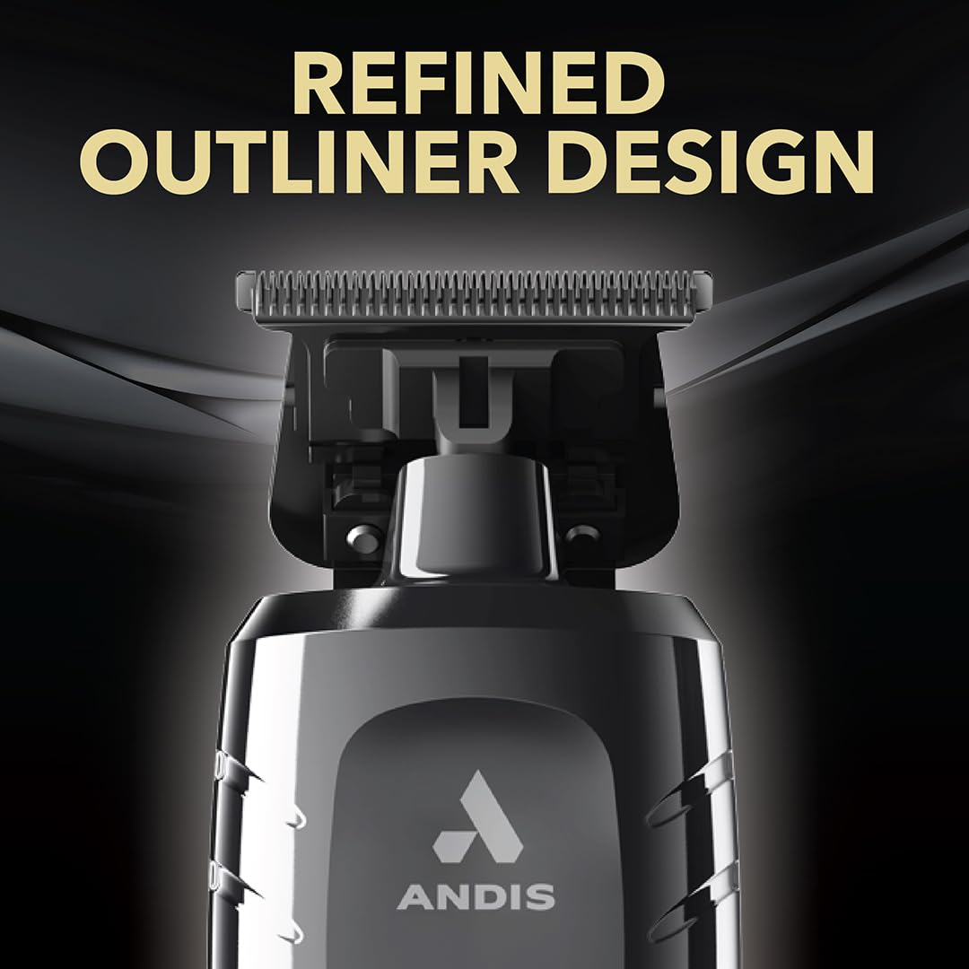 Andis 562627 GTX-EXO II Professional Cordless Lithium-ion Electric Beard & Hair Trimmer with Charging Stand, Black Chrome