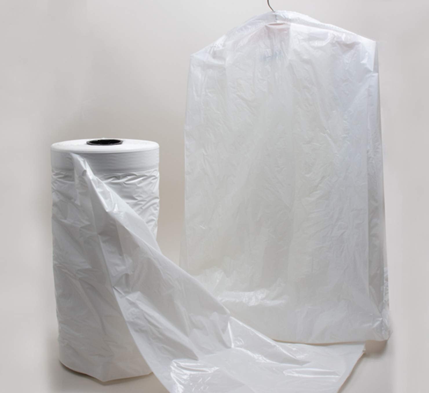 NAHANCO White Plastic Garment Bags on a Roll, 54'H – Super Weight (Roll of 333)