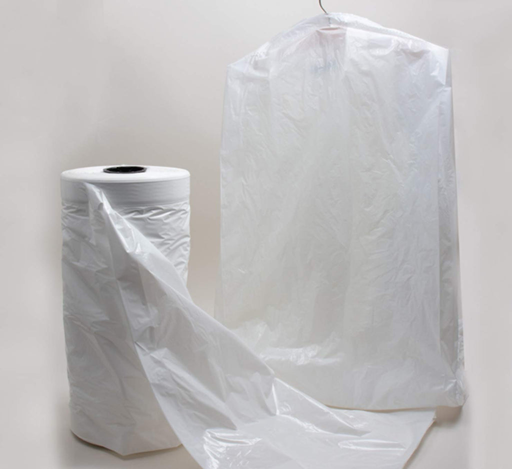 NAHANCO White Plastic Garment Bags on a Roll, 72'H – Super Weight (Roll of 249)