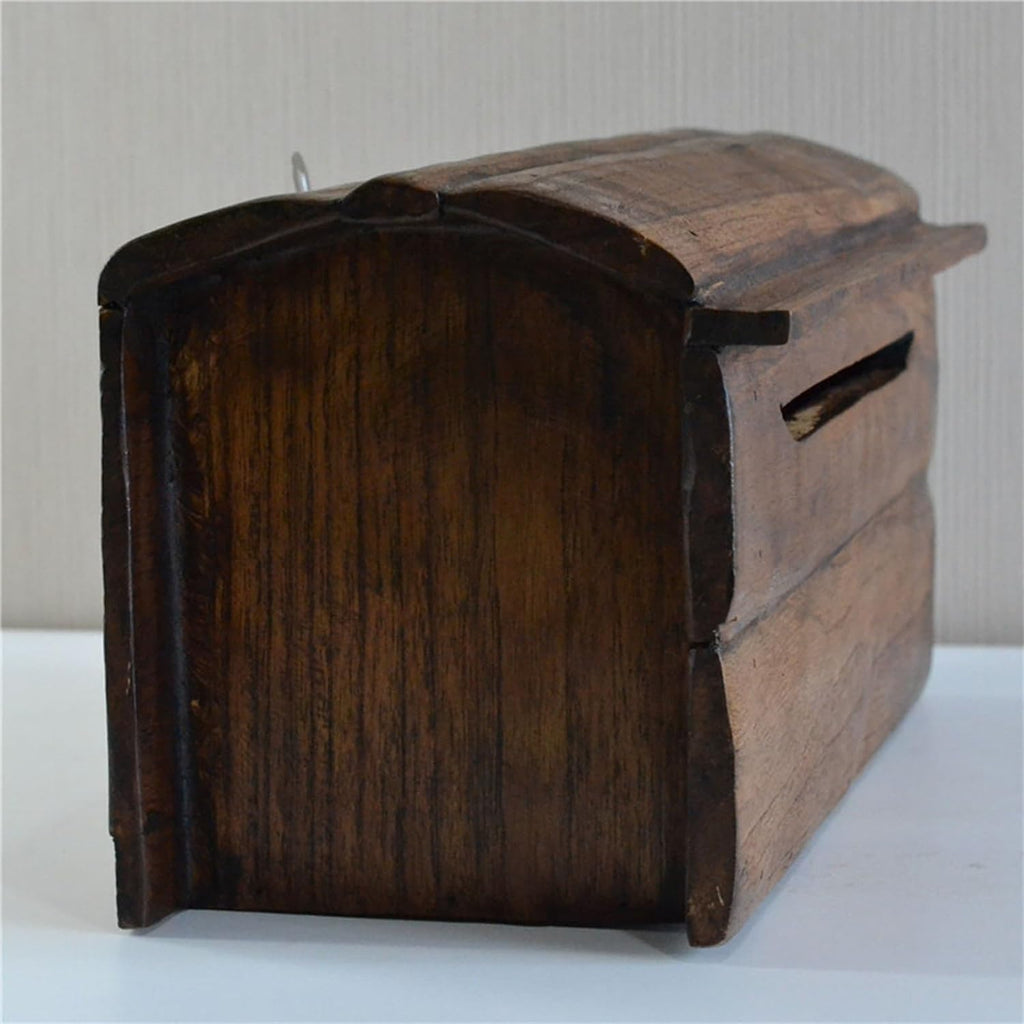 MELPHI Wooden Mailbox, Wall Mount Outdoor Mailbox, Vintage Mailbox for Magazine Post Newspaper Letter, Easy to Install, Used for Commercial, Home & Office
