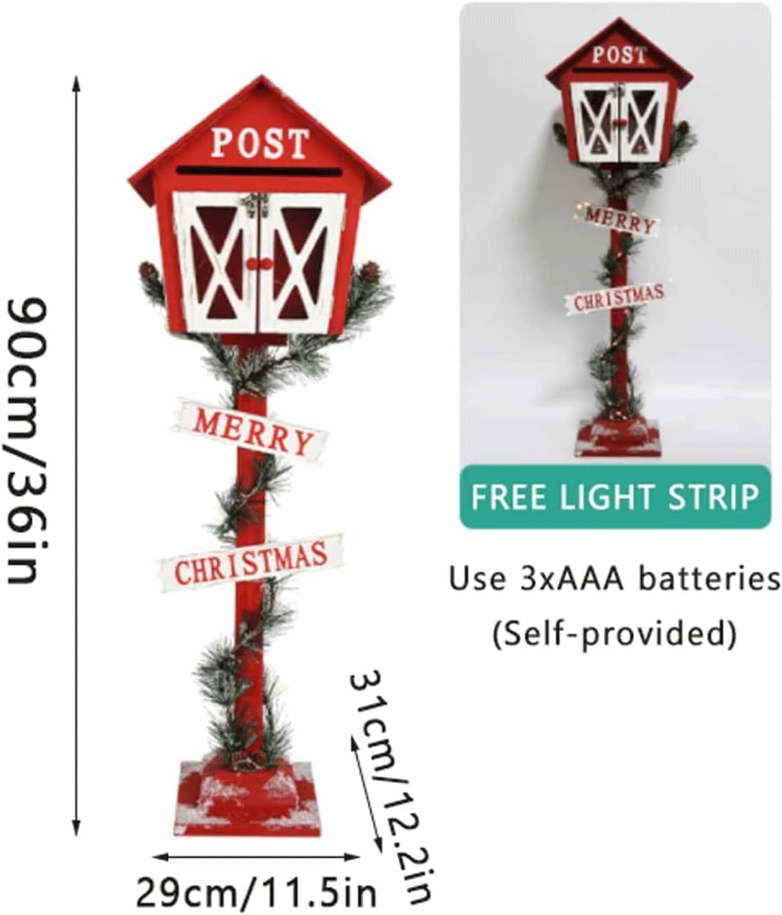 Key Drop Box Creative Mailbox Christmas Wooden Post Box Family Mailboxes Metal Drop Box Handmade Mailboxes Easy to Install