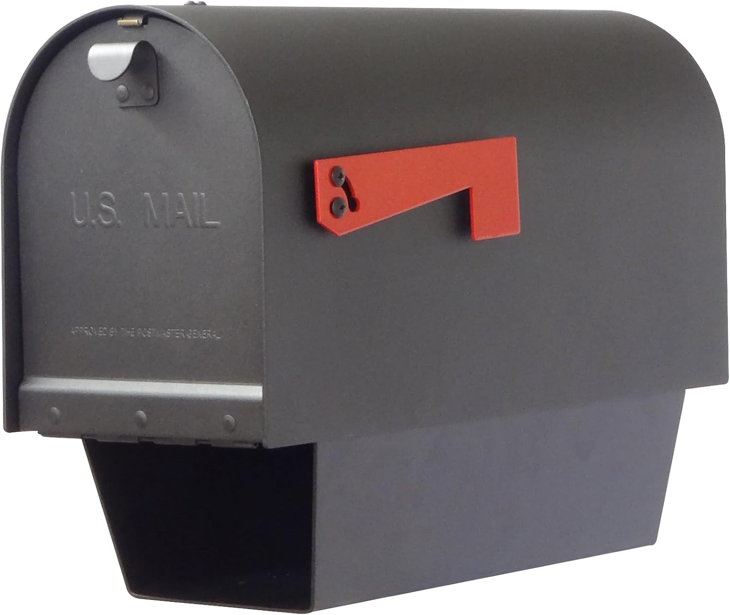 Special Lite Titan Aluminum Curbside Mailbox with Paper Tube with Ashland Post - Black Aluminum Mailbox with Post - SCH2016A-SPK600-BLK
