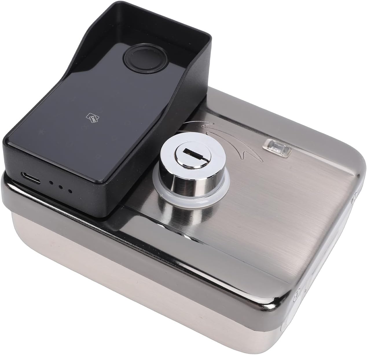 Fafeicy Smart Gate Lock, Double Sided Fingerprint Lock with Keypad and 5 Unlock Methods for Hollow Doors