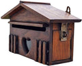 Wall-Mounted Mailbox, Wooden Post Box, Locking Wall Mount Mailbox, Mailboxes Wall Mounted, Easy to Install, Suitable for Villa, Outdoor, School, Family
