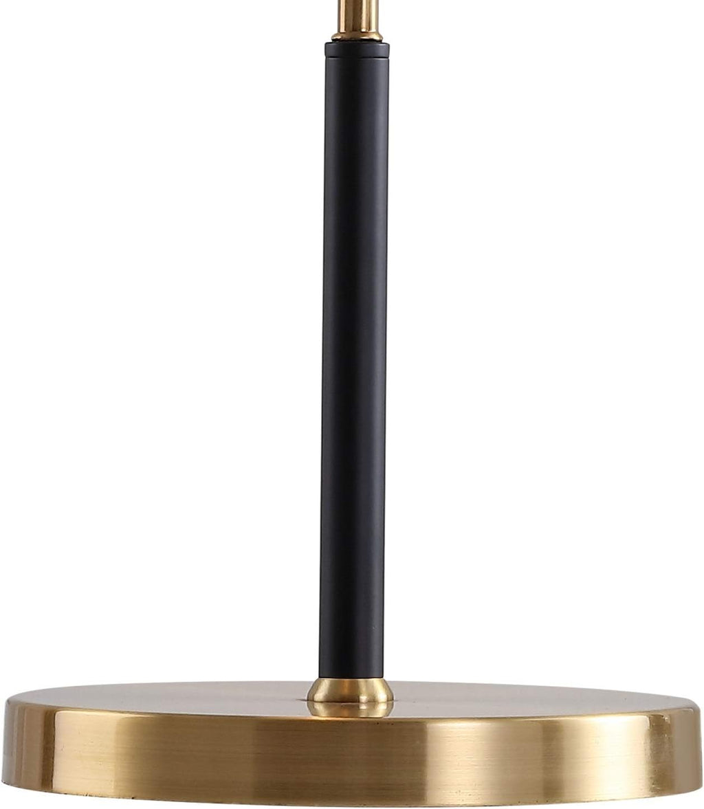 Eyely EYL6008A Lucas 22.5' Moody Metal LED Desk Lamp for Reading Room, Living Room, Office, Bedroom, Contemporary, Glam, Scandinavian, Black/Brass Gold
