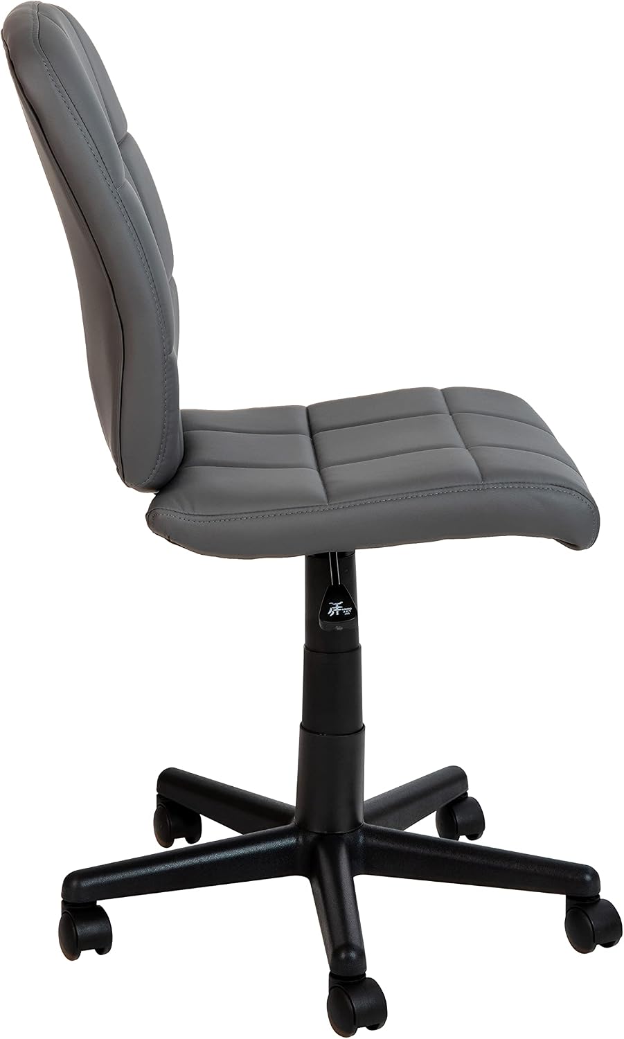 Flash Furniture Clayton Mid Back Swivel Task Chair - Gray Vinyl Upholstery - Tufted Back and 360° Swivel