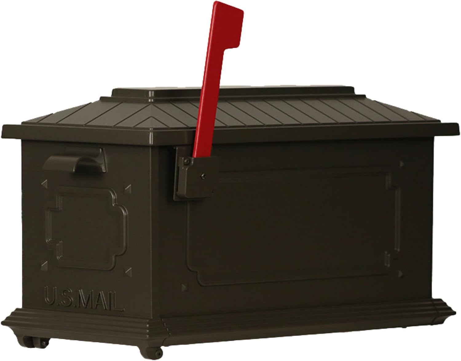 Special Lite Kingston Curbside Mailbox - Mocha Aluminum Mailbox for Post Mount - SCK-1017-MOC