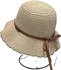 Linen Braided Fisherman Cap Streamers Bows Decorative Bucket Sun Caps Vacation Beach Hats