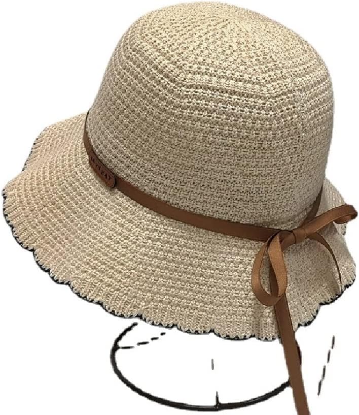 Linen Braided Fisherman Cap Streamers Bows Decorative Bucket Sun Caps Vacation Beach Hats