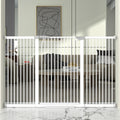 41' Extra Tall and Wide Baby Gate, 63-65.7'' Wide Pet Cat Gate for Doorway, Extra Wide Pressure Mounted Child Door with Expansion Kit, Metal Safe Gate, Tall Dog Gate, White