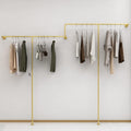 Clothing Store Creative Display Stands Clothes Rail, Entrance Porch Organization Hanging Garment Rack, Wall Mounted Storage Clothes Shoe Bag Pipe Shelf, BOU(Dold-Length 200CM