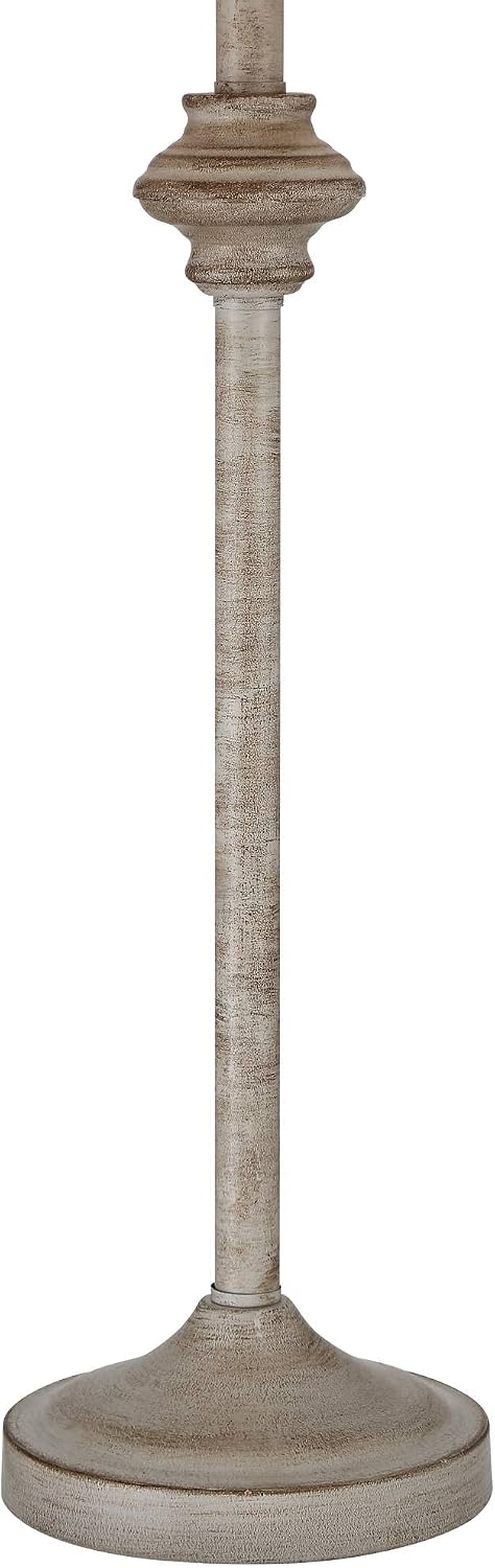 360 Lighting Lynn Country Cottage Core Rustic Buffet Table Lamps 26 3/4' Tall Skinny Set of 2 Light Beige Wood White Fabric Softback Drum Shade for Living Room House Home Dining Office Family