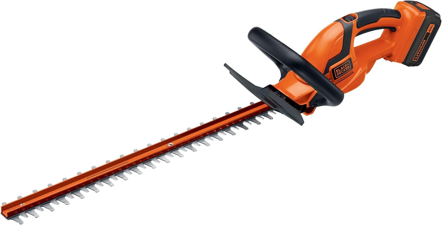 BLACK+DECKER 40V MAX Hedge Trimmer, Cordless, 24-Inch Blade, Battery and Charger Included (LHT2436) | Battery and Charger Included
