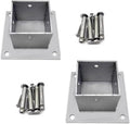 Post Holder Base Bracket, Square Fence Post Anchor for Concrete Ground, Concrete Ground Holder for Pergola, Mailbox Post and Railing Support(2 Pcs)(1.6×1.6In/40×40Mm)
