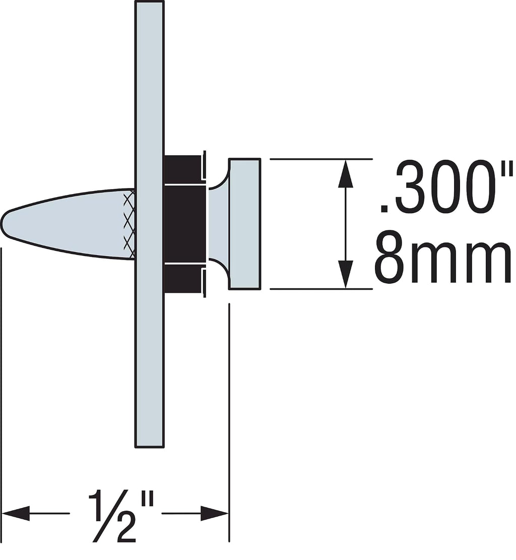 Simpson Strong-Tie PDPAWL-50K PDPAWL.157-in. x 1/2-in. Powder-Actuated Knurled Drive Pin w/ 1-in. Washer (100-Qty) (Pack of 10)