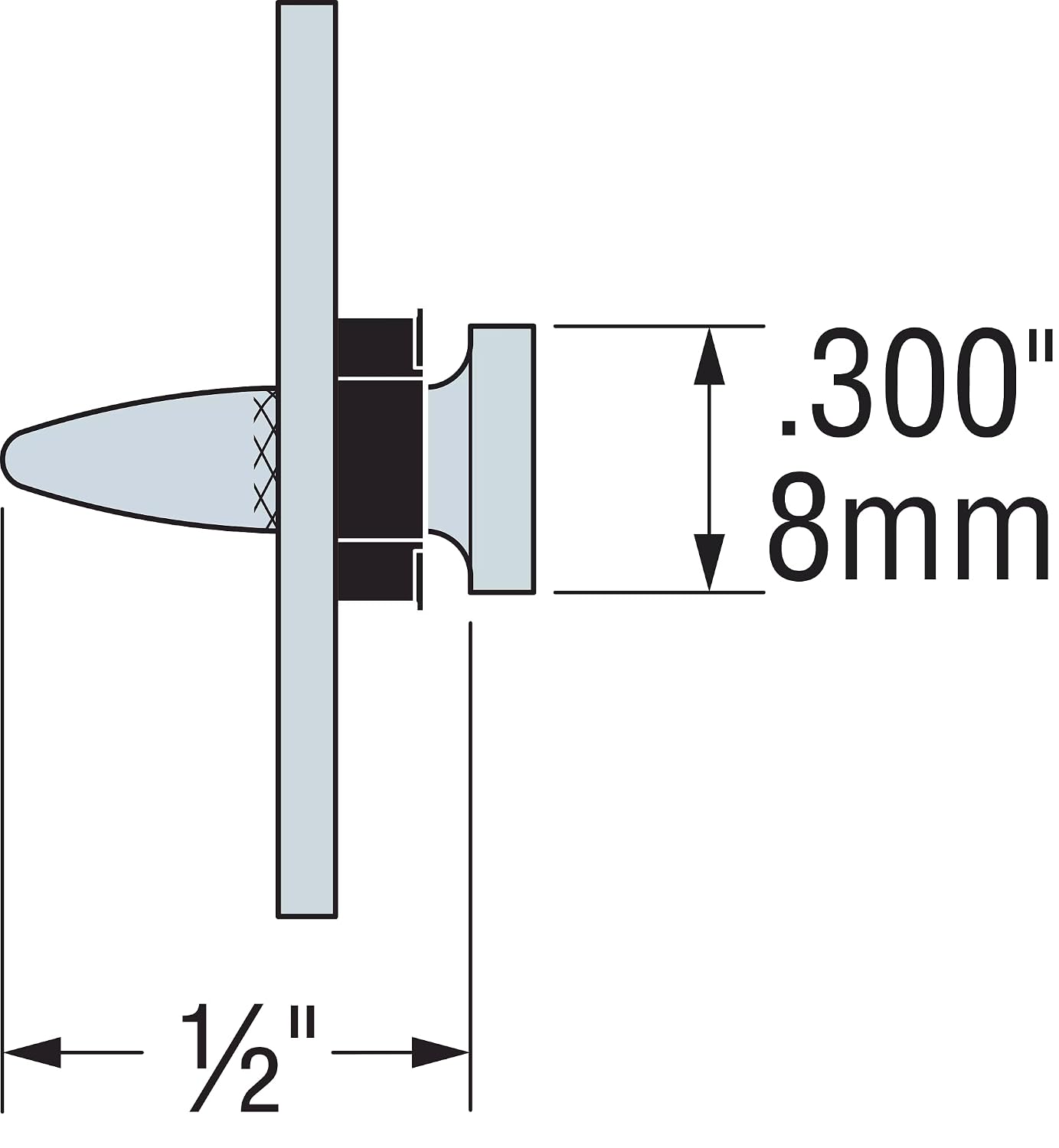 Simpson Strong-Tie PDPAWL-50K PDPAWL.157-in. x 1/2-in. Powder-Actuated Knurled Drive Pin w/ 1-in. Washer (100-Qty) (Pack of 10)