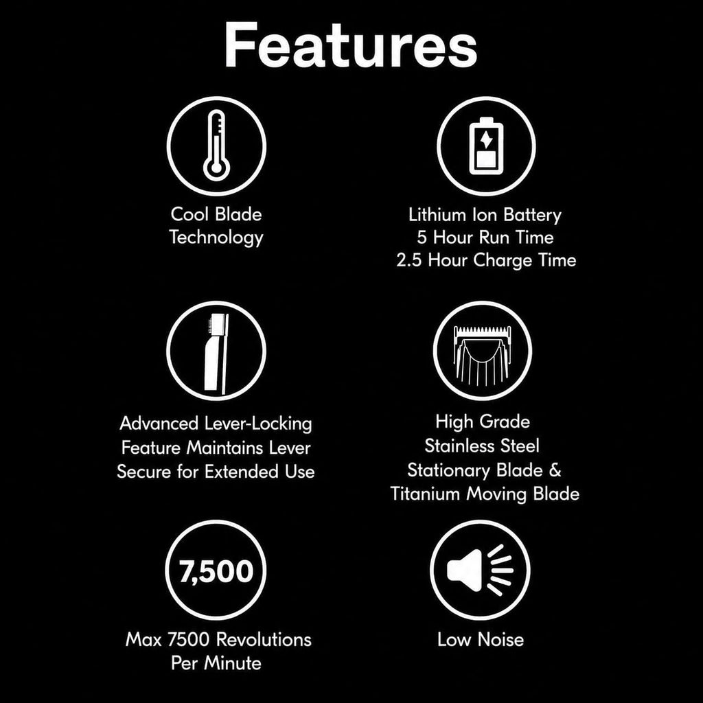 JRL Ghost 2020C Professional Cordless Hair Clipper for Barber Hair Cutting, Smart-Clip Technology Prevents Blade Drag, Reset IQ Charging Dock, For Fading, Dual-Speed 6000–7500 RPM Motor, White