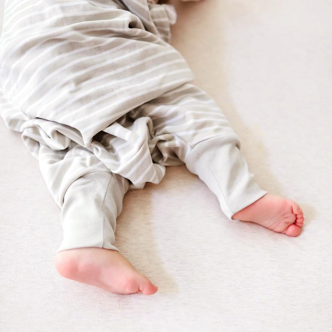 Woolino 4 Season Baby Sleep Bag or Sack with feet, Australian Merino Wool and Organic Cotton, Toddler Sleeping Bag, 3-4T, Birch Gray