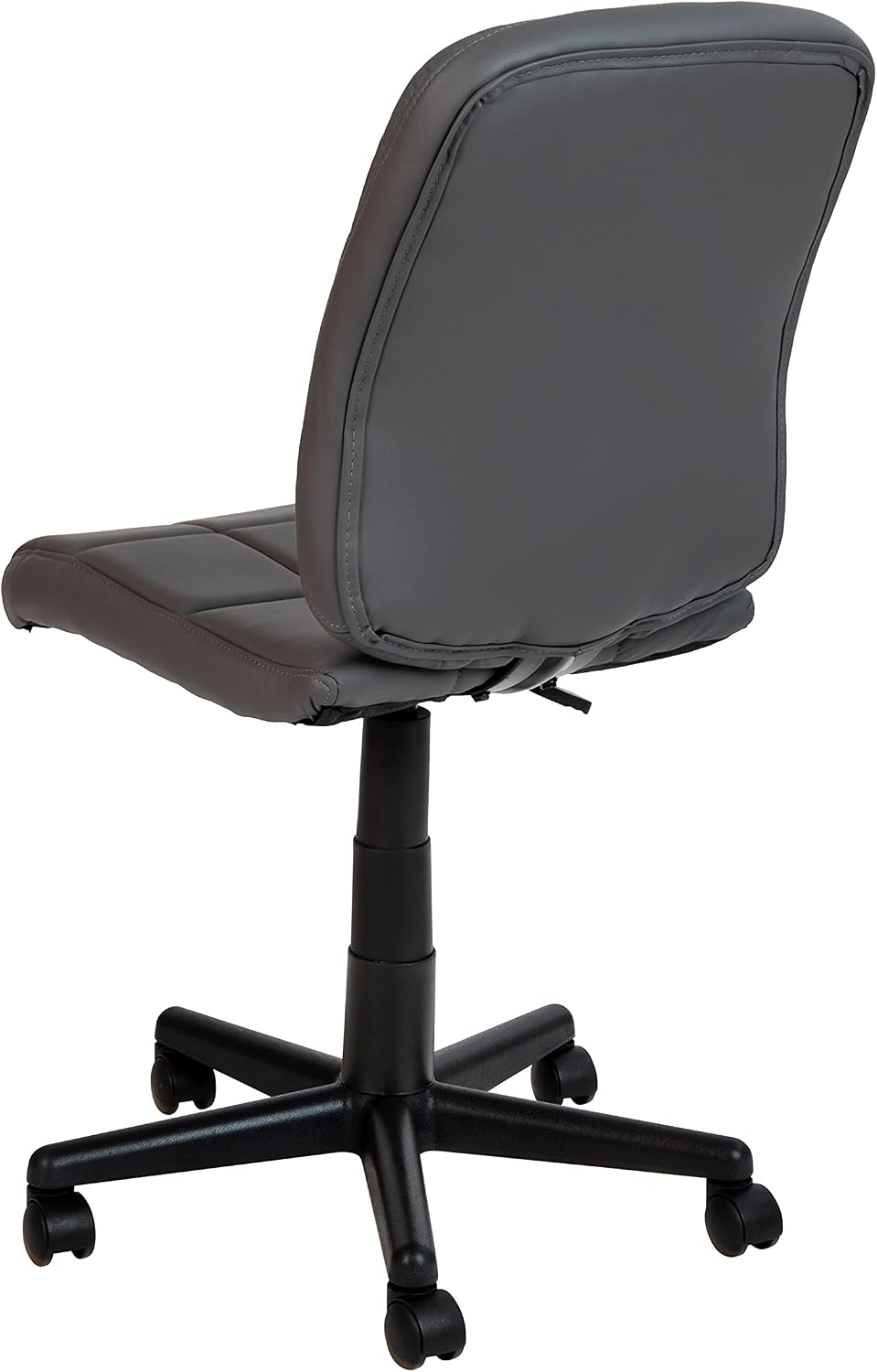 Flash Furniture Clayton Mid Back Swivel Task Chair - Gray Vinyl Upholstery - Tufted Back and 360° Swivel