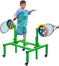 Heavy Duty Tennis Topspin Trainer for Kids, Beginner Tennis Trainer with 4 Wheels, Adjustable Height Training Equipment