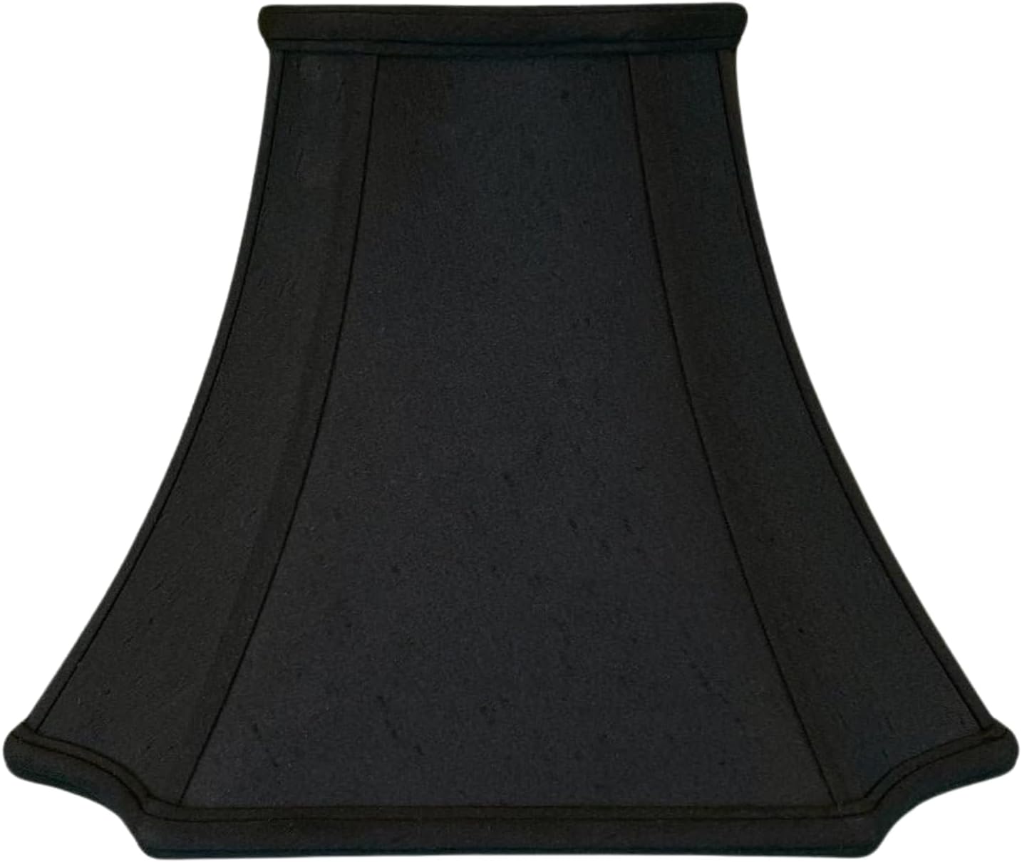 Royal Designs, Inc. BS-714-11BLK-2 Square Inverted Corner Bell Basic Lamp Shade, 5 x 11.5 x 8.5, Black with Gold, 2-Pack
