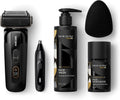 MANSCAPED® Face Box Includes - The Chairman™ PRO Men's Foil Shaver, Weed Whacker® 3.0 Plus Nose & Ear Hair Trimmer, Face Buffer Silicone Scrubber, Facial Wash & Moisturizer