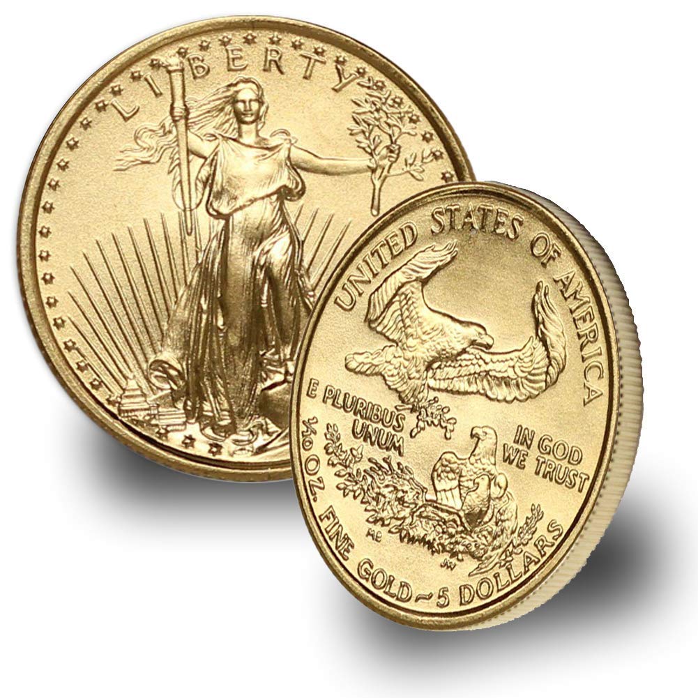 1986 - Present (Random Year) 1/10 oz American Eagle Gold Bullion Coin (Type 1 or Type 2) Brilliant Uncirculated with Original United States Mint Box $5 Seller BU