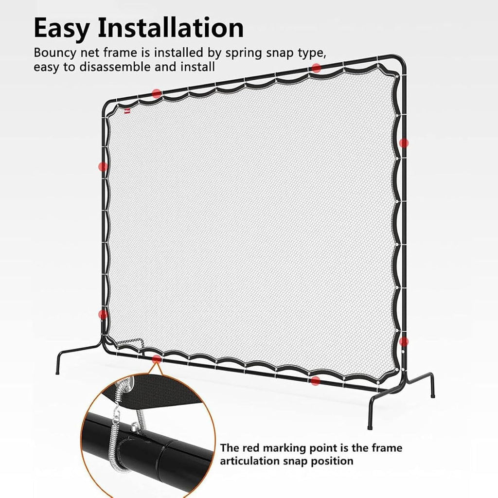 Tennis Rebound Net Training Equipment,Tennis Net,9x7Ft Rebound Practice Wall,Suitable for Training and Practice in Tennis and Various Racquet Sports for Groundstrokes & Volleying Tennis