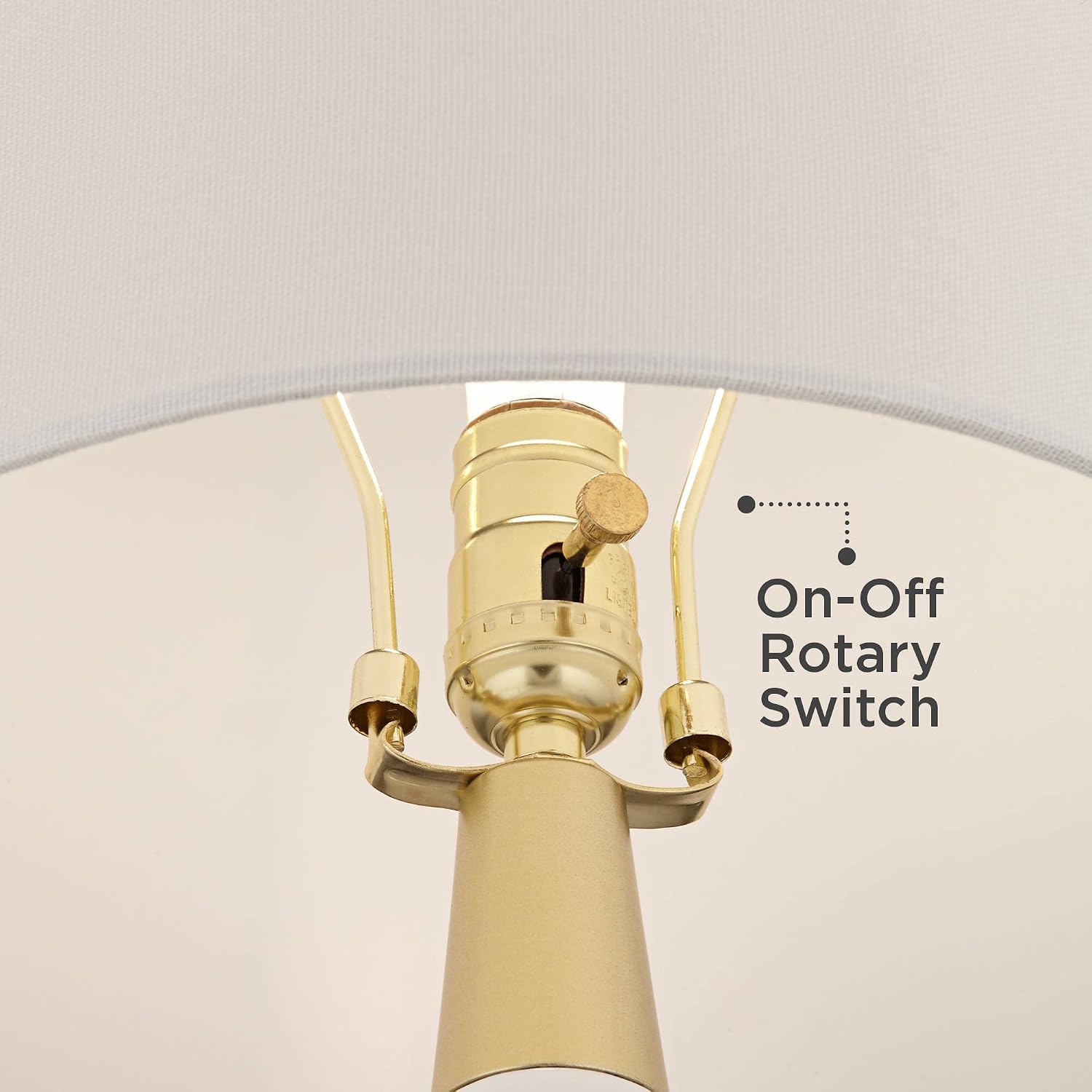 360 Lighting Nesbit 25' High Mid Century Modern Table Lamps Set of 2 USB Port White Gold Ceramic Metal Fabric Shade Living Room Charging Bedroom Bedside Nightstand House Office Home Reading Kitchen