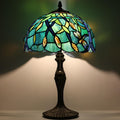 Tiffany Lamp Stained Glass Table Lamp 12' x 19' Wheat Ear Dragonfly Style Decorative Lamp Bedside Reading Lamp for Desk Living Room Bedroom Office Study Light Home Decor Gift