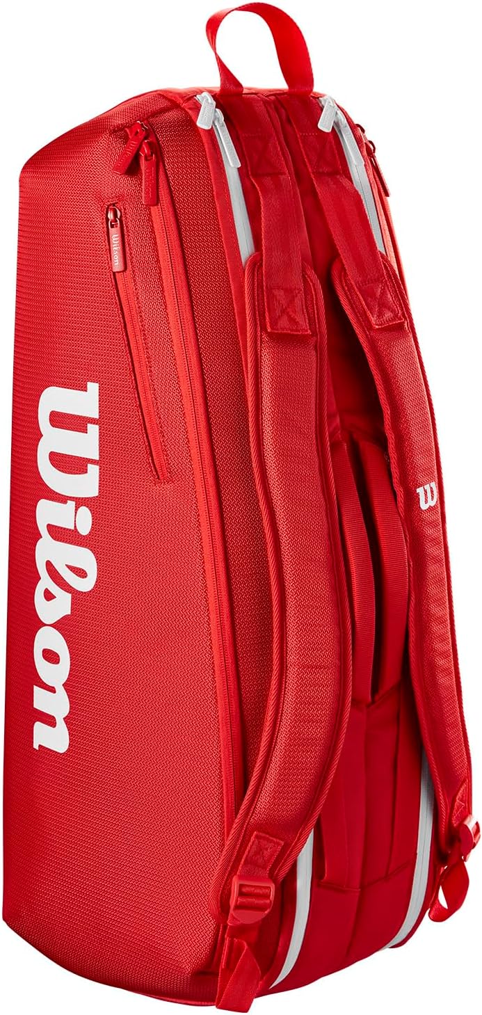 WILSON 2025 Super Tour Red Tennis Racket Bags