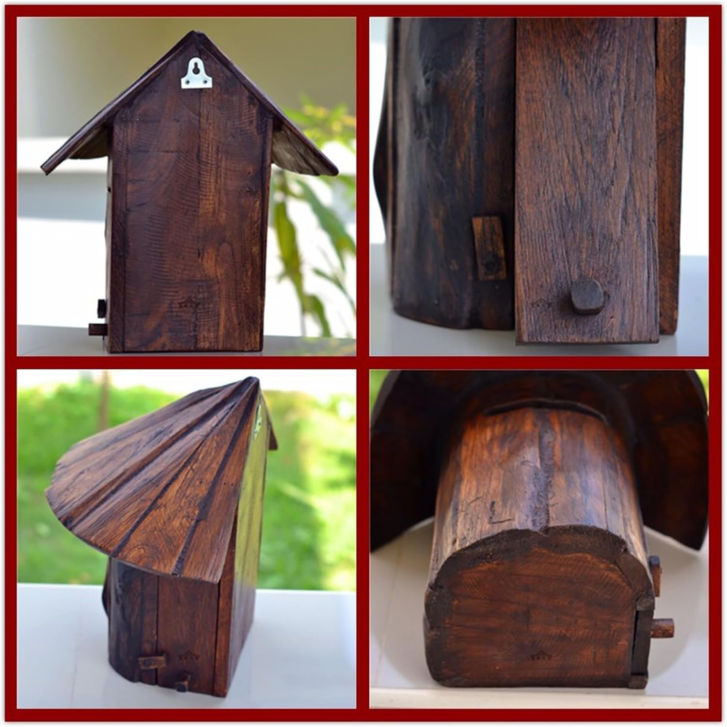 Wooden Cabin Mailbox,Small Mailboxes,Post-Mount Mailbox,Outdoor Rainproof Letter Box,Wall-Mount Mailbox,Mailboxes for Outside,for Home Bar House Decor 1pc