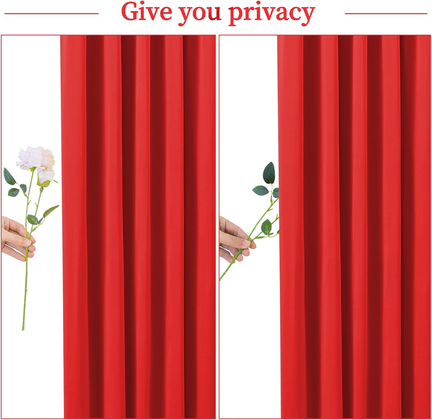 10 Panels Red Backdrop Curtain for Parties Wedding Wrinkle Free Red Photo Curtains Backdrop Drapes Fabric Decoration for Christmas Birthday Party Baby Shower 50ft(W) x 10ft(H)