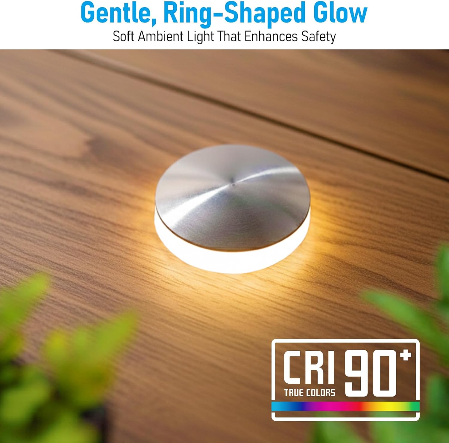 LEONLITE 24-Pack Low Voltage Recessed LED Deck Light, IP67 Waterproof, 12-24V AC/DC, 360° Ring Glow In-Ground Light, 1W 3000K 1.3-Inch Mini Flush Mount, Stainless Steel for Deck Patio Garden Edge