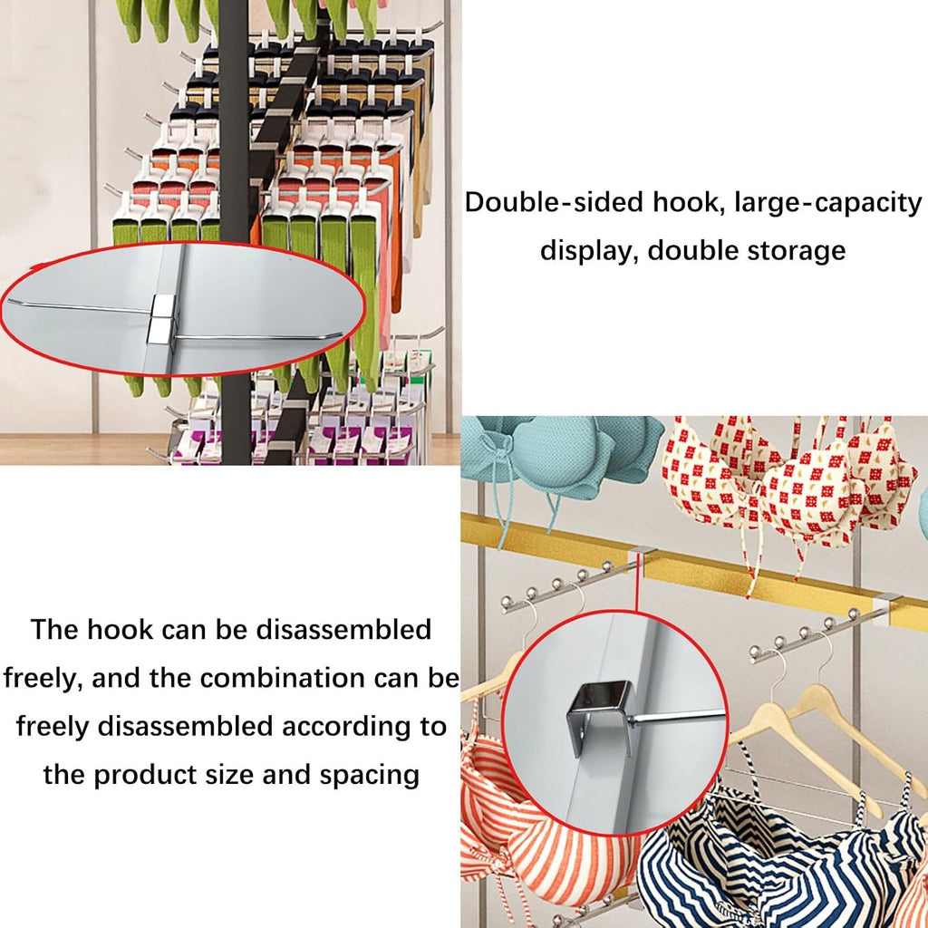 Sock Rack, Clothing Store Underwear Rack, Boutique Retail Display Racks, Multifunctional Shorts Swimwear Shorts Panties Slippers Storage Hanger, Comm(Gold-150x40x155CM