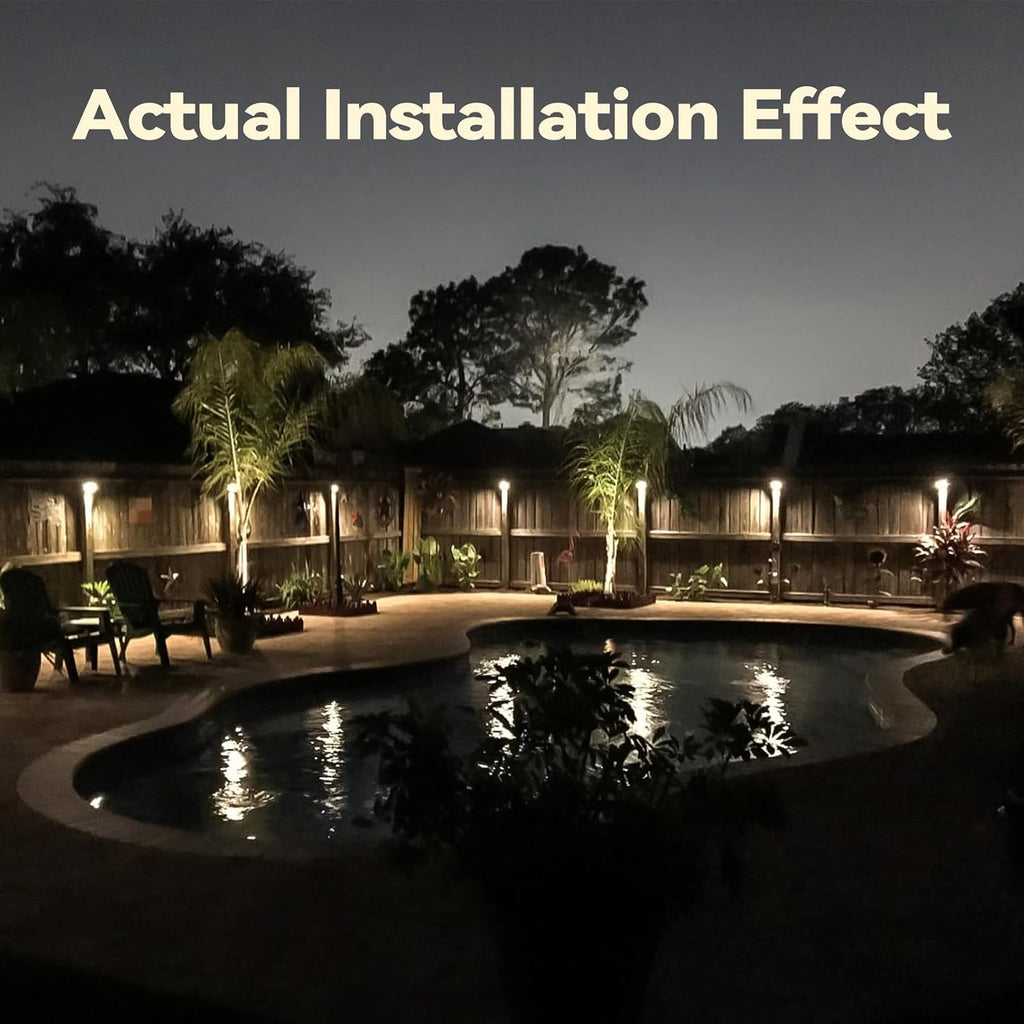 LEONLITE 12-Pack Update 5CCT LED Low Voltage Deck Lights, 180LM 3.74inch Landscape Step Railing Fence Light, 12-24V AC/DC, CRI90, Die-cast Aluminum Housing & Frosted Glass Lens, UL Cord, Satin Nickel