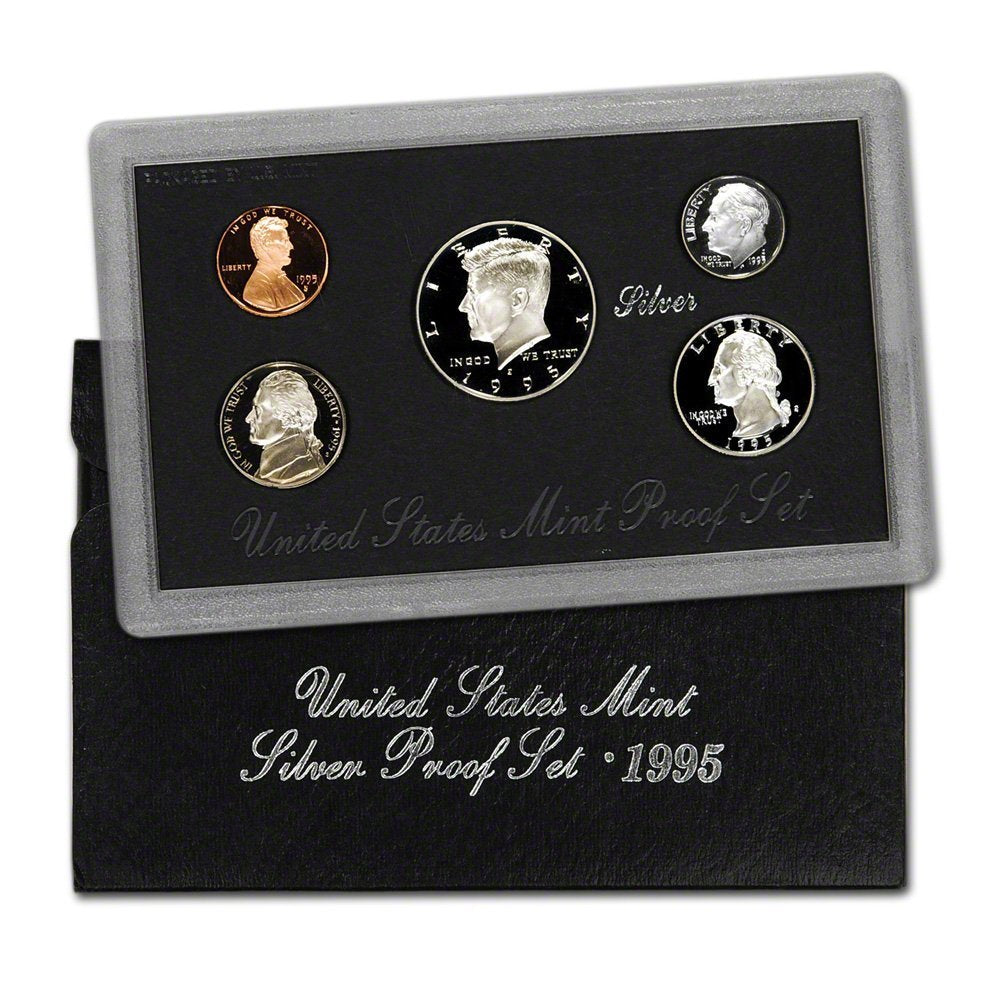 1995 S U.S. Mint Silver Proof Set - 5 Coins - OGP Superb Gem Uncirculated