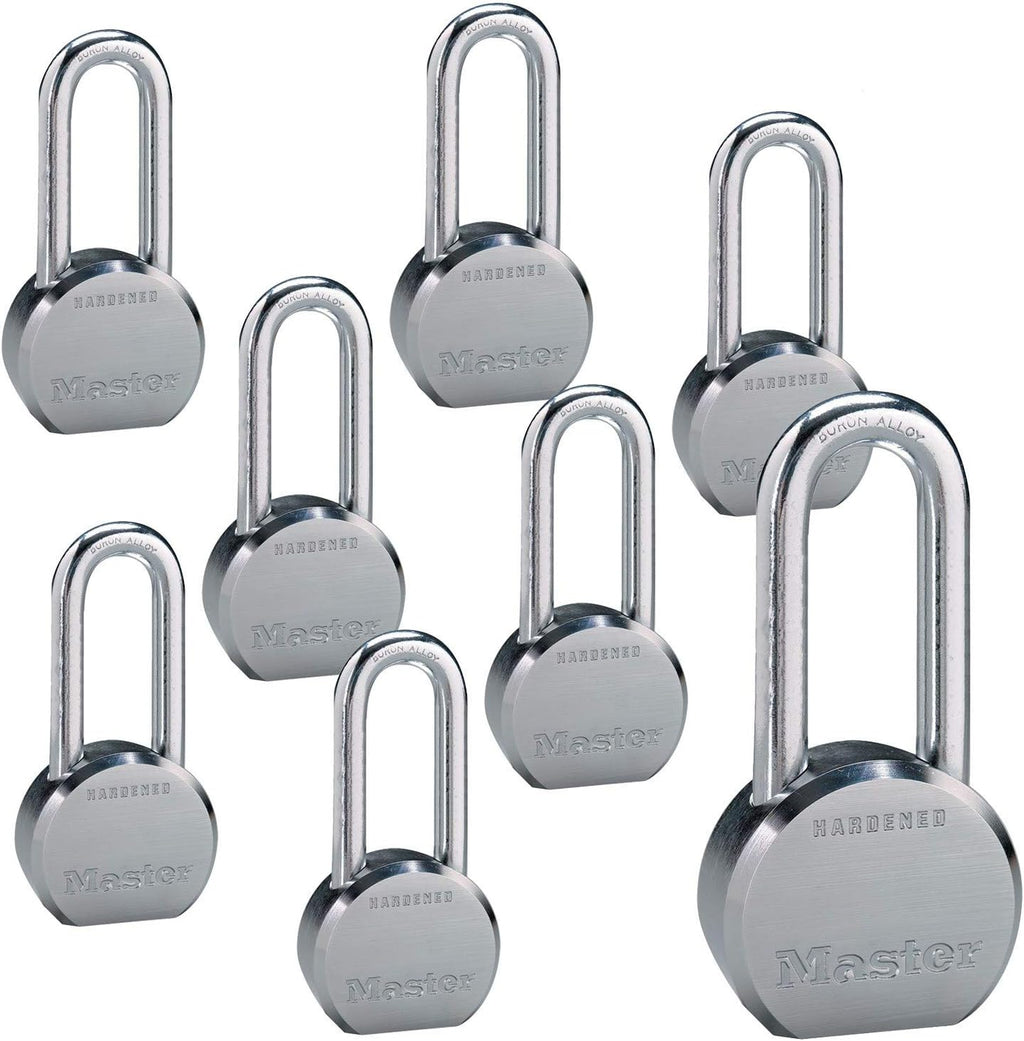 Master Lock - (8) High Security Pro Series Keyed Alike Padlocks w/16 Keys, 6230NKALH-8 w/BumpStop Technology