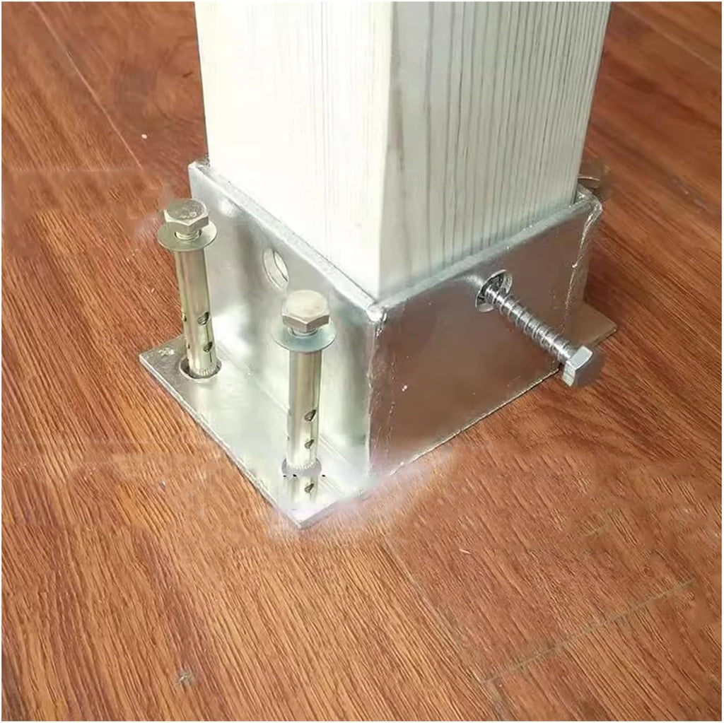 Metal Fence Post Bracket - Outdoor Support for Wood Columns and Mailbox Posts(115x115mm)