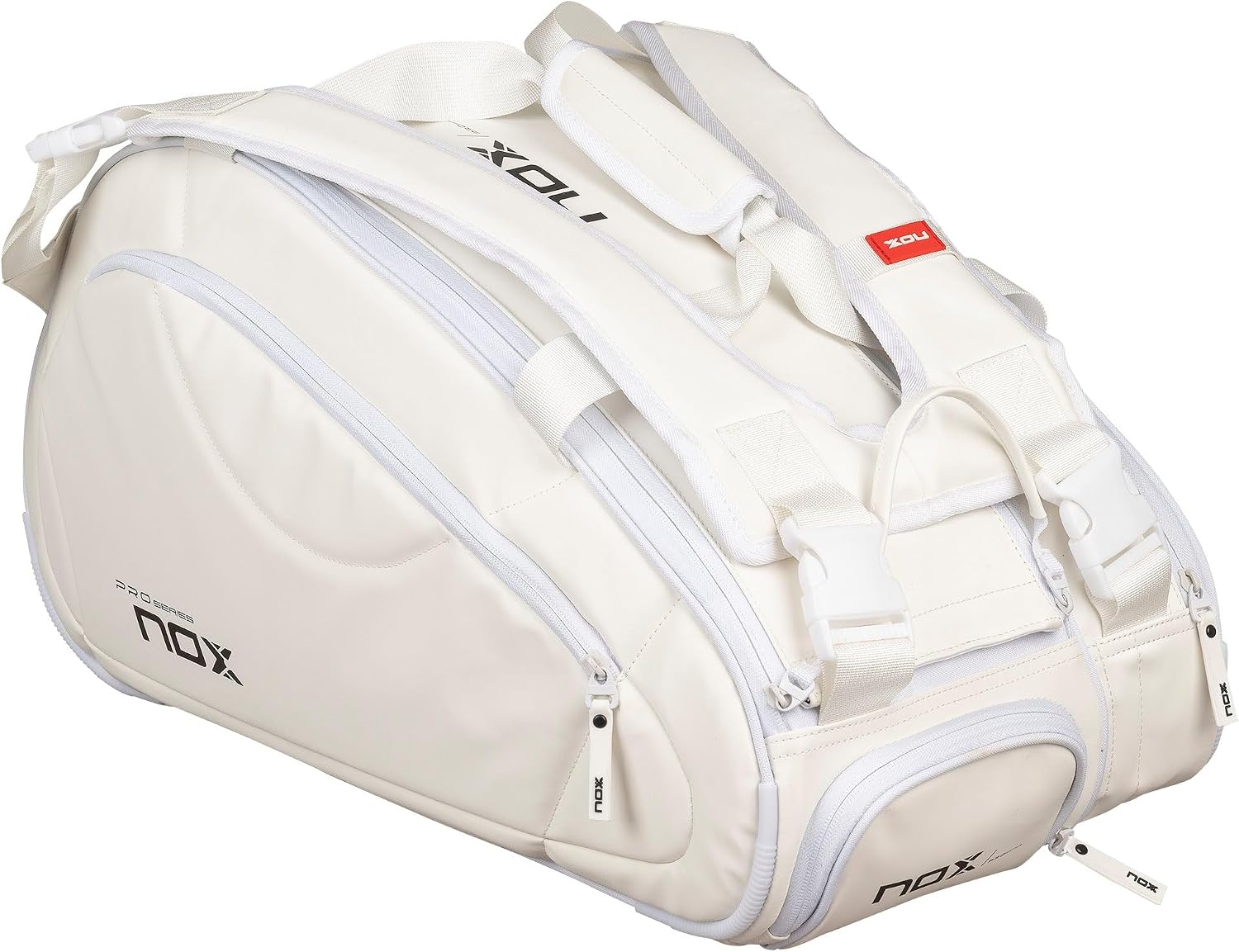 NOX Padel Bag PRO SERIES | Thermal ThermoTech Compartment | Large Capacity for 5 Rackets & Ventilated Shoe Pocket | Ergonomic Design with Backpack Straps | Padel Racket Bag for Men & Women